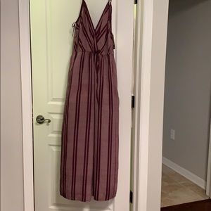 Striped wrap style jumpsuit. NWT.